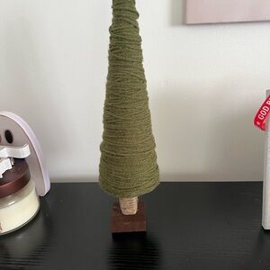 Green Wool Wrapped Holiday Tree Decor